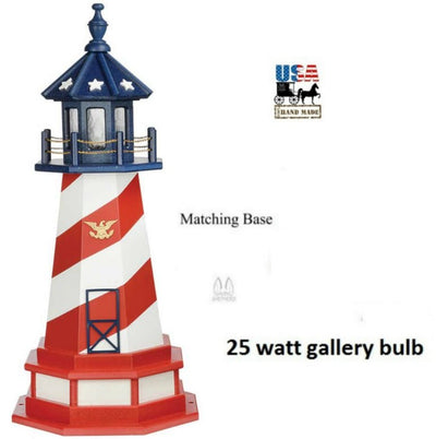 LighthousePATRIOTIC CAPE HATTERAS LIGHTHOUSE - Red White & Blue Working LightAmericaCape HatterasSaving Shepherd