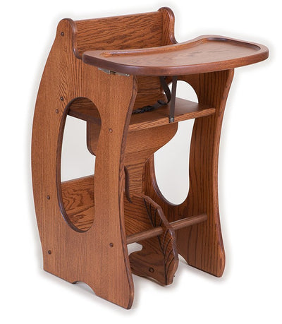 3-in-1 HIGH CHAIR Desk ROCKING HORSE Solid Amish Handmade Furniture