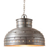 RETRO BREAKFAST TABLE PENDANT LAMP in Antique Polished Tin Finish