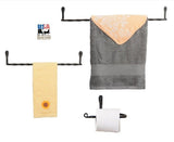 Wrought IronCOMPLETE TWISTED WROUGHT IRON BATH SET - 2 Towel Bars & Toilet Paper HolderaccessorybathSaving Shepherd