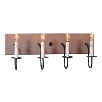 Country Lighting4 ARM CANDELABRA VANITY LIGHT ~ Rustic Wall Fixture in Sturbridge ColorsbathroombathroomvanitySaving Shepherd