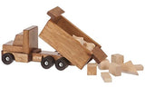 Wooden & Handcrafted ToysDUMP TRUCK with CARGO - Wood Construction Building Blocks USA HANDMADEAmishchildrenSaving Shepherd