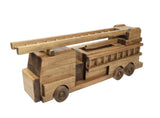 Wooden & Handcrafted ToysLARGE FIRE ENGINE - Handmade Working Ladder Rescue TruckchildrenchildrensSaving Shepherd
