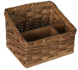AMISH DESK ORGANIZER - Hand Woven Reed Basket in 2 Sizes & 13 Finishes USA
