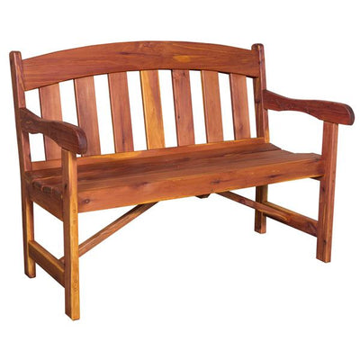 Benches & Stools48" ARCHED BACK GARDEN BENCH - Solid Red Cedar Outdoor SeatbenchchairchairsSaving Shepherd