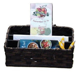 AMISH DESK ORGANIZER - Hand Woven Reed Basket in 2 Sizes & 13 Finishes USA