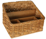 AMISH DESK ORGANIZER - Hand Woven Reed Basket in 2 Sizes & 13 Finishes USA