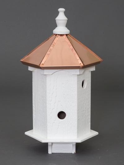 4 ROOM BIRDHOUSE CONDO - 24" Wood Bird House with Copper Roof