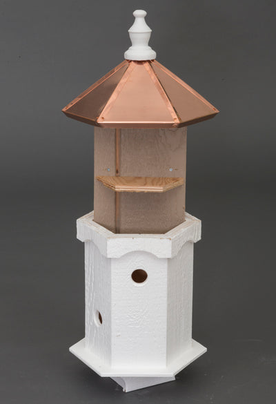 4 ROOM BIRDHOUSE CONDO - 24" Wood Bird House with Copper Roof