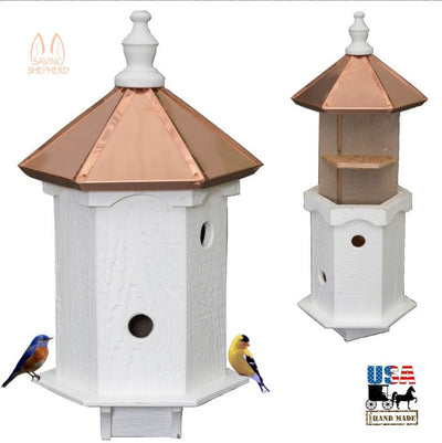 Birdhouse4 ROOM BIRDHOUSE CONDO - 24" Wood Bird House with Copper Roofbirdbird houseSaving Shepherd