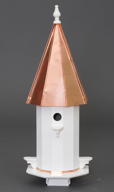 4 ROOM 34" BIRDHOUSE - Large Poly Vinyl Condo with Copper Steeple Roof