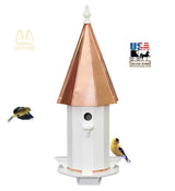 4 HOLE 34" BIRDHOUSE - Large Poly Vinyl Condo with Copper Steeple Roof