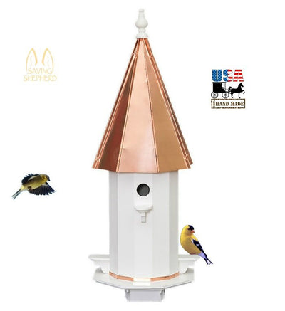 Birdhouse4 ROOM 34" BIRDHOUSE - Large Poly Vinyl Condo with Copper Steeple Roofbirdbird houseSaving Shepherd