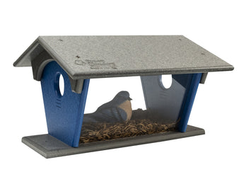 Bird FeederLarge HANGING BLUE BIRD FEEDER - Deluxe Covered 100% Recycled Poly USA HANDMADEbirdbird feederSaving Shepherd