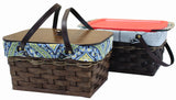 BasketCARRY ALL BASKET & LID - Hand Woven with Saddle Leather HandlesbasketbasketsSaving Shepherd