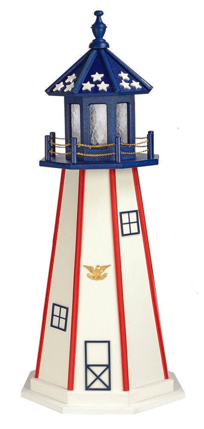 LighthousePATRIOTIC LIGHTHOUSE - White with Red Stripes & Blue Top Working ReplicaAmericalighthouseSaving Shepherd