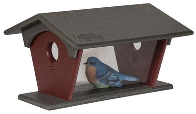 Bird FeederLarge BLUE BIRD FEEDER - Post Mount Deluxe 100% Recycled Polybirdbird feederSaving Shepherd