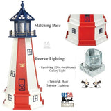LighthouseOLD GLORY FLAG LIGHTHOUSE - Red White & Blue Stars & Stripes Working LightAmericalighthouseSaving Shepherd