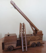 Wooden & Handcrafted ToysLARGE FIRE ENGINE - Handmade Working Ladder Rescue TruckchildrenchildrensSaving Shepherd
