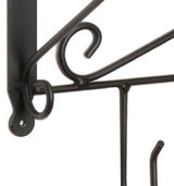 Wrought Iron RackWALL STORAGE SHELF & HOOK RACK - Wrought Iron Scroll Wall Mount OrganizerAmish BlacksmithcaddySaving Shepherd