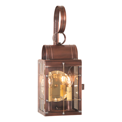 Country LightingDOUBLE COLONIAL WALL LANTERN Antique Copper Dual Candle Sconce Handcrafted in USAaccentaccent lightingSaving Shepherd