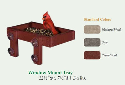 Bird FeederLarge WINDOW MOUNT BIRD SEED FEEDER - Get Up Close 100% Recycled Poly in 14 Colorsbirdbird feederSaving Shepherd
