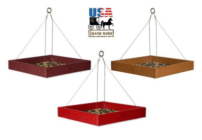 Bird Feeder1 SQUARE FOOT FLYBY BIRD FEEDER - Large Open Platform Seed Fruit Nut Traybirdbird feederSaving Shepherd