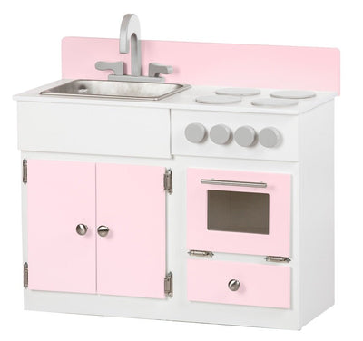 Handmade FurnitureCHILDREN'S COMPLETE KITCHEN PLAY SET - Sink Stove Oven Refrigerator in 10 FinisheschildchildrenchildrensWhite & PinkSaving Shepherd