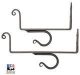 Wrought IronCURTAIN ROD & SHELF BRACKET SET - Hand Forged Wrought Iron with ScrollsAmish Blacksmithcountry accentSaving Shepherd