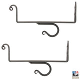 Wrought IronCURTAIN ROD & SHELF BRACKET SET - Hand Forged Wrought Iron with ScrollsAmish Blacksmithcountry accentCountry Home AccentsLargeSaving Shepherd