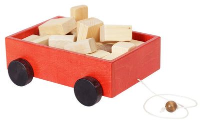 Wooden & Handcrafted ToysWOOD WAGON PULL TOY with CLASSIC BUILDING BLOCK SET Amish Handmade Wooden Toys and BlocksadultadultsSaving Shepherd