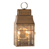 Country LightingWeathered Brass LANTERN WALL LIGHT with Seedy Glass Colonial Outdoor Sconce Made in the USAbar'barsCandleSaving Shepherd