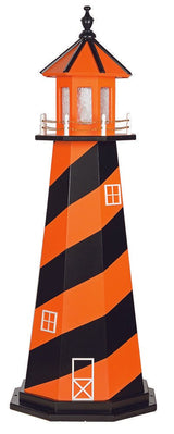 LighthouseDECORATIVE OUTDOOR LIGHTHOUSE - Orange & Black with Working LightBaltimorebaseballSaving Shepherd