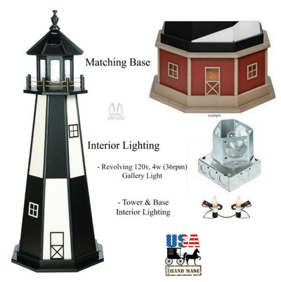 LighthouseCAPE HENRY LIGHTHOUSE - Chesapeake Bay Virginia Working ReplicaFire IslandlighthouseNew York5 FeetYes (Lighthouse + Base + Revolving gallery bulb + Interior LightingWoodSaving Shepherd