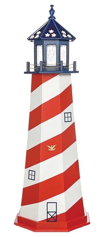 LighthousePATRIOTIC CAPE HATTERAS LIGHTHOUSE - Red White & Blue Working LightAmericaCape HatterasSaving Shepherd