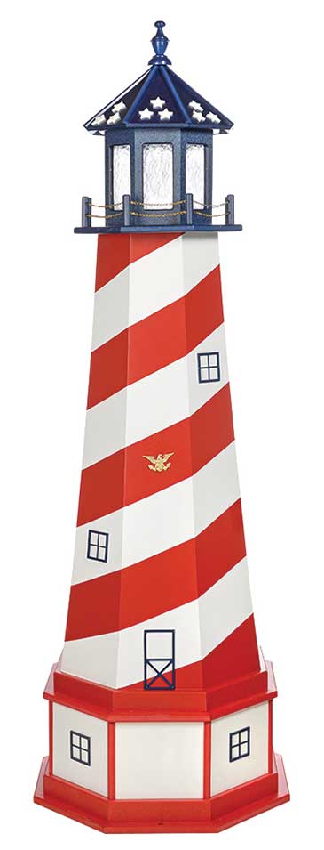 LighthousePATRIOTIC CAPE HATTERAS LIGHTHOUSE - Red White & Blue Working LightAmericaCape HatterasSaving Shepherd