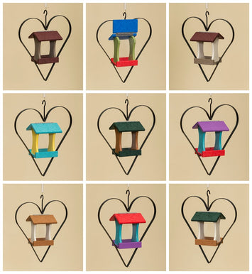 Bird FeederBIRD FEEDER in WROUGHT IRON HEART HANGER ~ Amish Handmade in 12 Color Choicesbirdbird feederSaving Shepherd