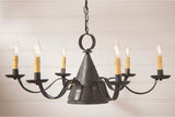 Country Lighting3-Way MADISON CHANDELIER Large Primitive Punched Tin WITCH HAT DesigncandelabracandleSaving Shepherd
