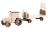 tractorFARM TRACTOR with FORAGE & HAY WAGONS - Premium Solid Walnut & Maple SettoytoysSaving Shepherd