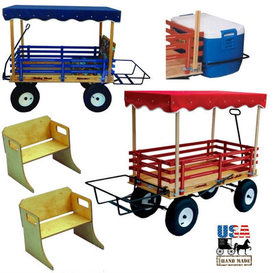 WagonBEACH CANOPY WAGON - 2 Bench Seats & Cooler Rack USAAmishWheelsfun & gamesSaving Shepherd