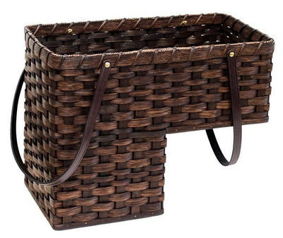 BasketSTAIR STEP BASKET - Amish Hand Woven with Saddle Leather HandlesAmishbasketSaving Shepherd