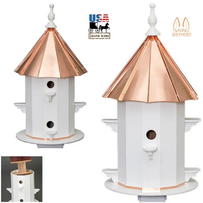 Birdhouse6 ROOM COPPER & VINYL BIRDHOUSE - Large 30" Bird Condobirdbird houseSaving Shepherd