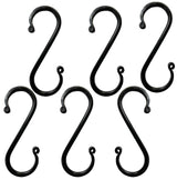 Norman Beiler Metalcraft6 Wrought Iron S Hooks - 5" Hand Forged with ScrollsblacksmithironSaving Shepherd