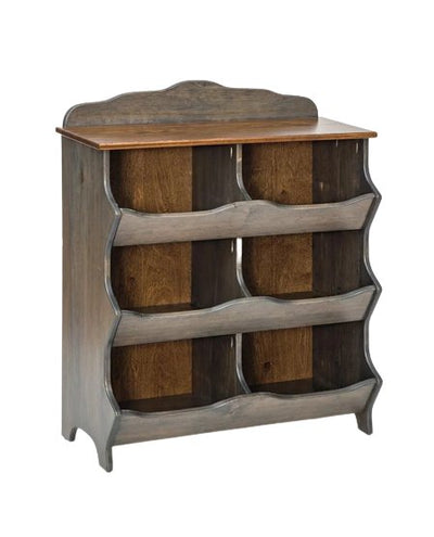 Cabinets & CupboardsSix (6) Hole Tall Storage Cubby Unit Organizer with ShelfSlate Gray with WalnutSaving Shepherd