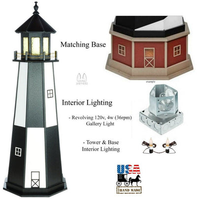 LighthouseCAPE HENRY LIGHTHOUSE - Chesapeake Bay Virginia Working ReplicaFire IslandlighthouseNew York6 FeetYes (Lighthouse + Base + Revolving gallery bulb + Interior LightingWoodSaving Shepherd