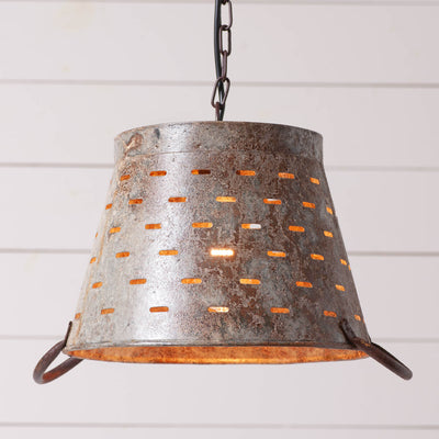 Irvin's CountryTinwareOLIVE BUCKET PENDANT | Vintage Retro Fixturependantpendant lightSaving Shepherd