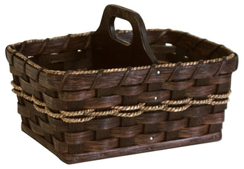 BasketAMISH HANDY HELPER - Hand Woven Natural Reed Basket with Wood Divider HandleAmishbasketSaving Shepherd