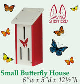 BUTTERFLY HOUSE - Amish Handmade Custom Recycled Poly Garden Post Mount