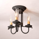 Irvin's CountryTinware3 Light Amherst Semi-Flush Mount Ceiling Light in Kettle Blackceilingceiling lightSaving Shepherd