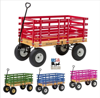 Wheelbarrows, Carts & WagonsEXTRA HIGH SIDE RAIL WAGON - 24" x 48" Garden Play CartAmishWheelsfun & gamesSaving Shepherd